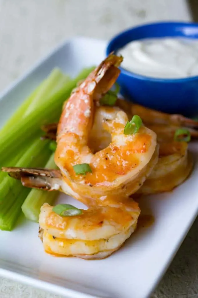 Traeger Smoked Buffalo Shrimp