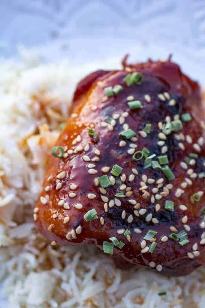 Instant Pot Honey Garlic Chicken Thighs Easy homemade cheap eats!
