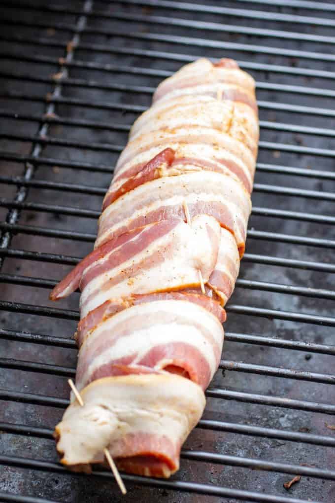 My bacon wrapped pork tenderloin covered with my homemade cranberry sauce has the perfect mix of the traditional holiday flavors that will make the perfect addition to any holiday table. Bacon Wrapped Pork Tenderloin Traeger - Traeger Grilled Grilled Bacon-Wrapped Pork Tenderloin ...