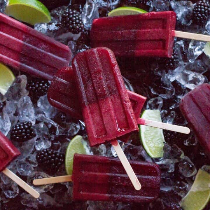 Blackberry Limeade Popsicle