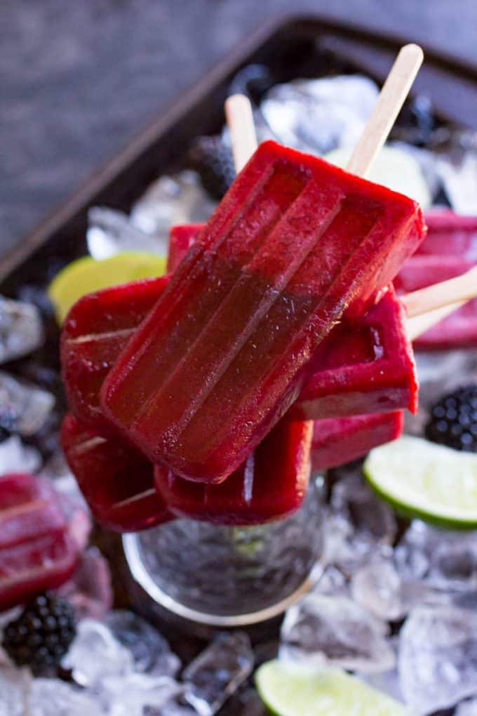 Blackberry Limeade Popsicle