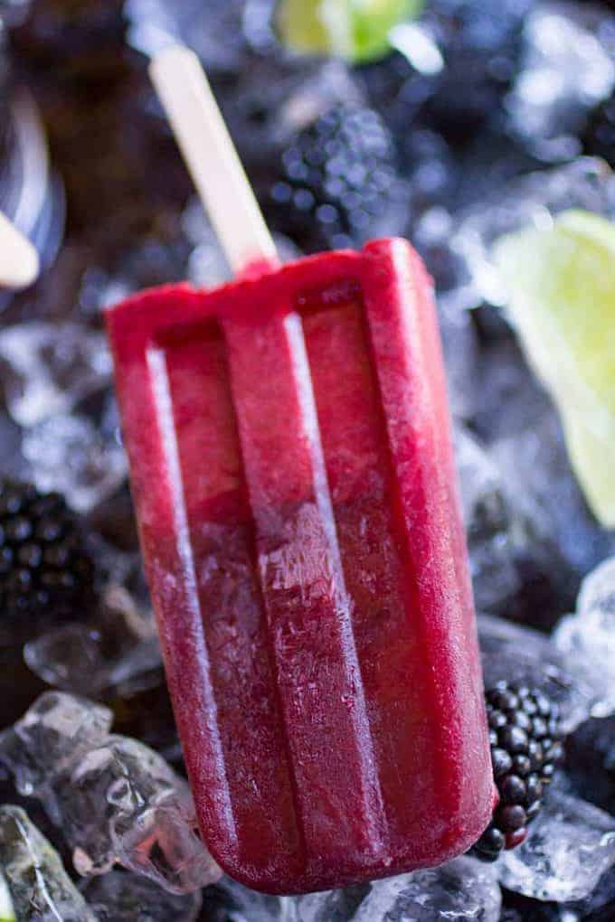 Blackberry Limeade Popsicle