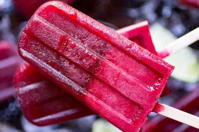 Blackberry Limeade Popsicle