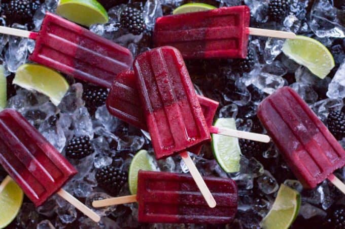 Blackberry Limeade Popsicle