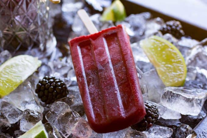 Blackberry Limeade Popsicle