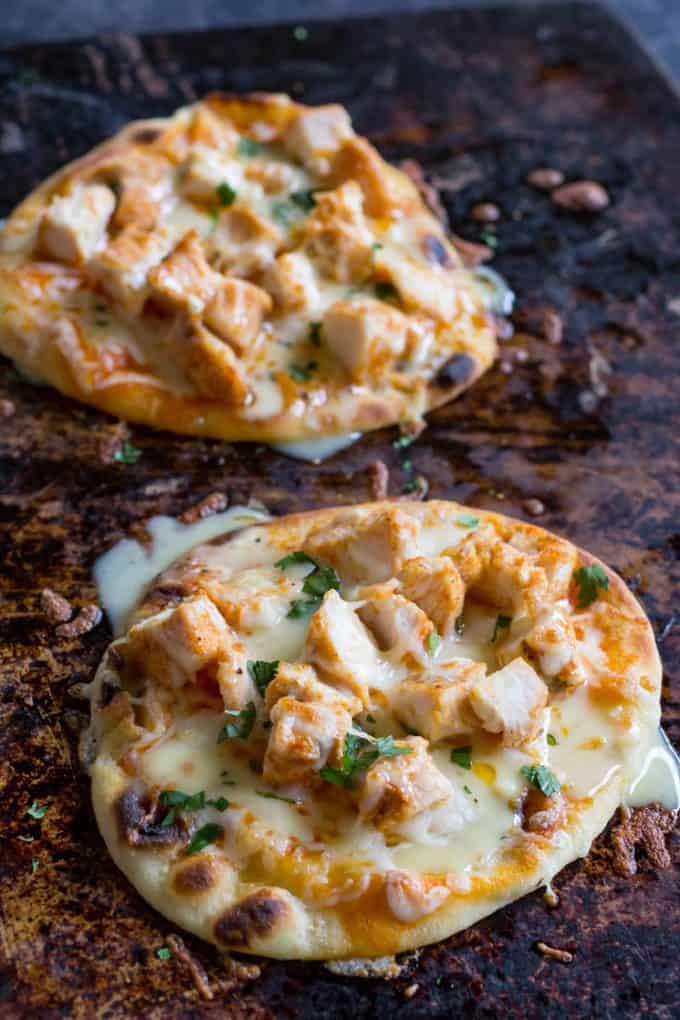 Traeger Buffalo Chicken Flatbread Pizza Easy woodpellet grilling recipe