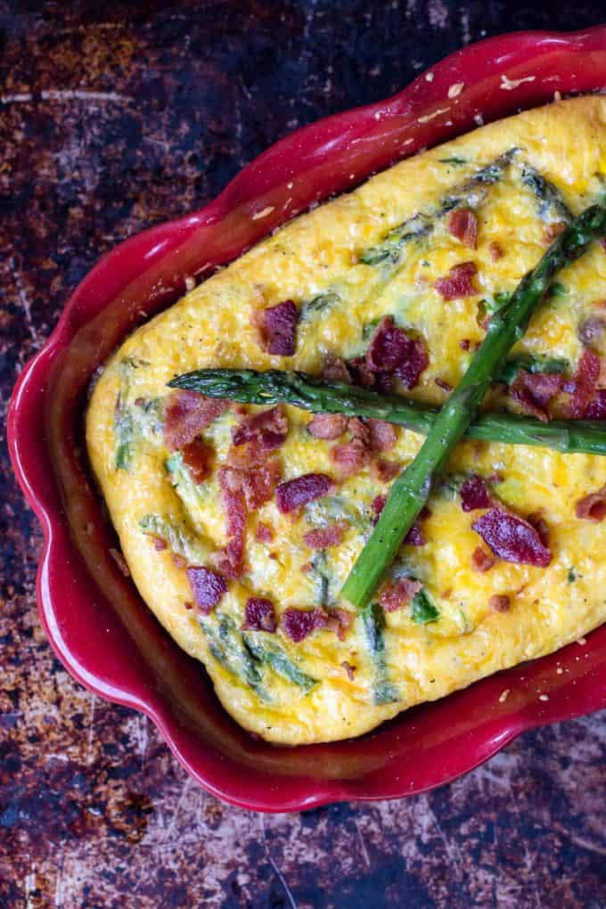 Traeger Bacon and Asparagus Frittata