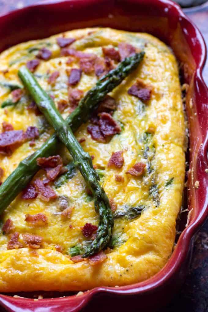 Traeger Bacon and Asparagus Frittata