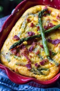 Traeger Grilled Bacon Asparagus Frittata | Easy pellet grill recipe