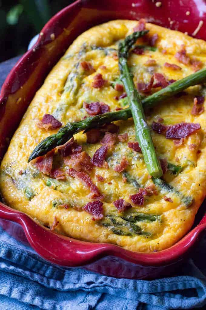 Traeger Bacon and Asparagus Frittata