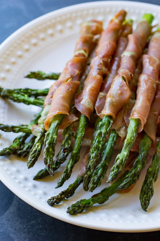 Traeger Grilled Prosciutto Asparagus Pellet grill appetizer from OWYD