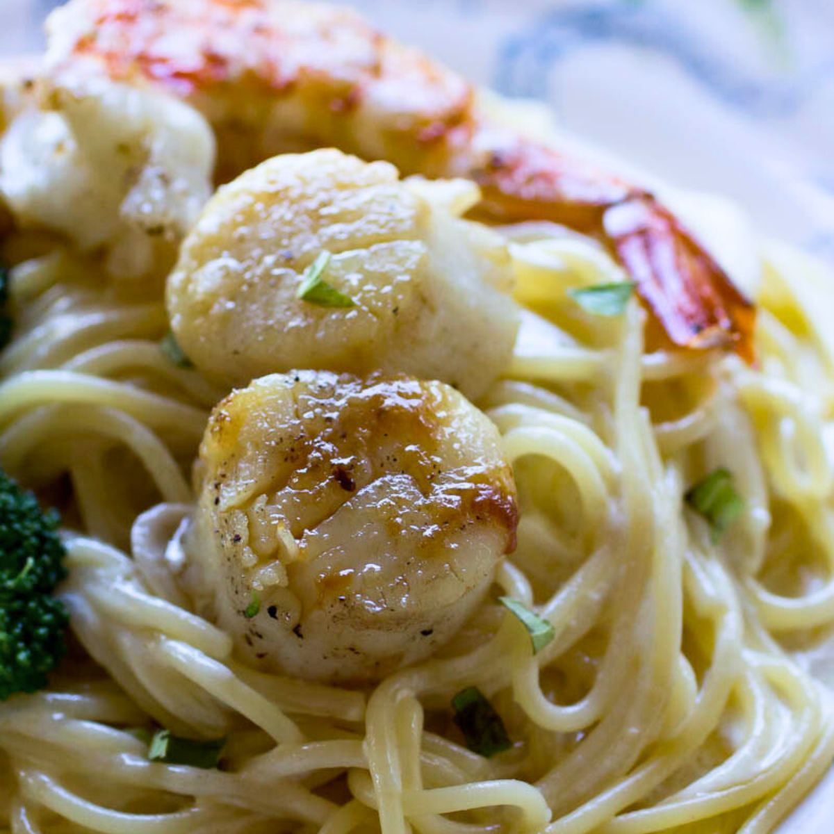 Traeger Seafood Alfredo