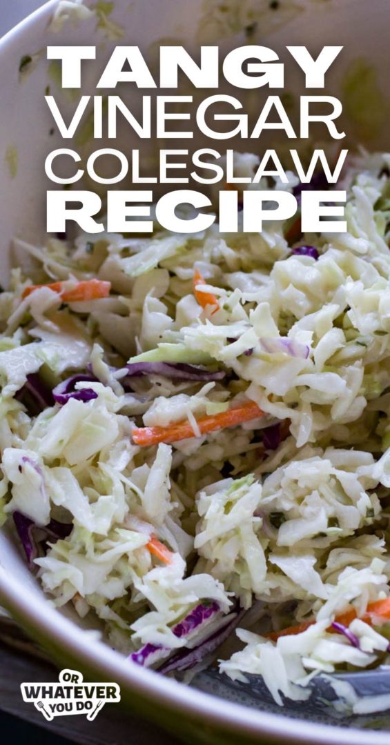 Coleslaw Recipe with Vinegar Easy side dish recipe for barbecue