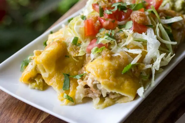 Traeger Green Chicken Enchiladas