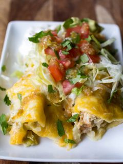 Traeger Green Chicken Enchiladas