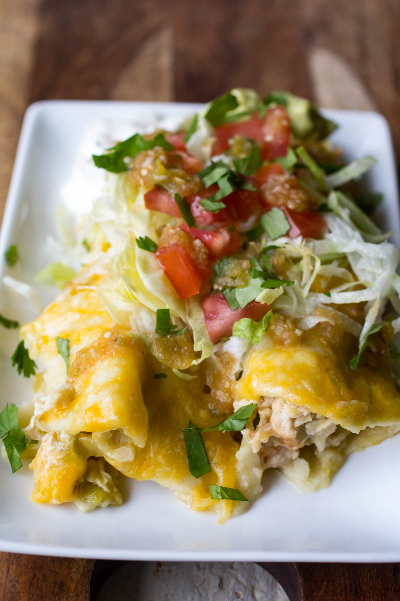 Traeger Green Chicken Enchiladas