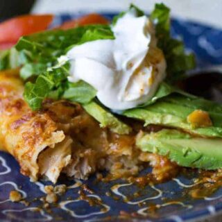Traeger Grilled Chile Lime Chicken Enchiladas