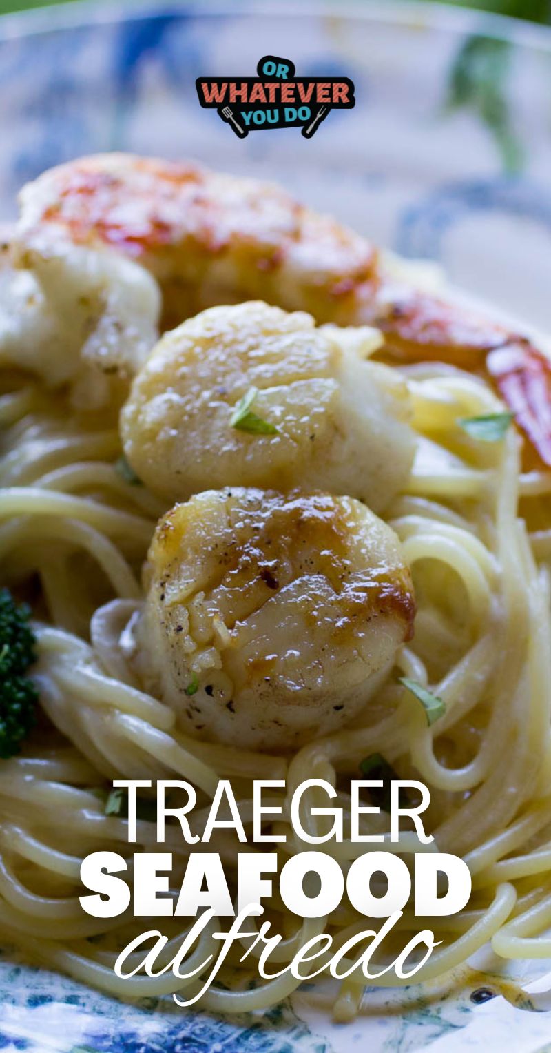 Traeger Seafood Alfredo