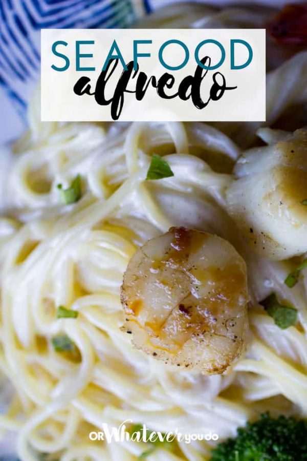 Traeger Seafood Alfredo Delicious dinner that is fancy but SO EASY