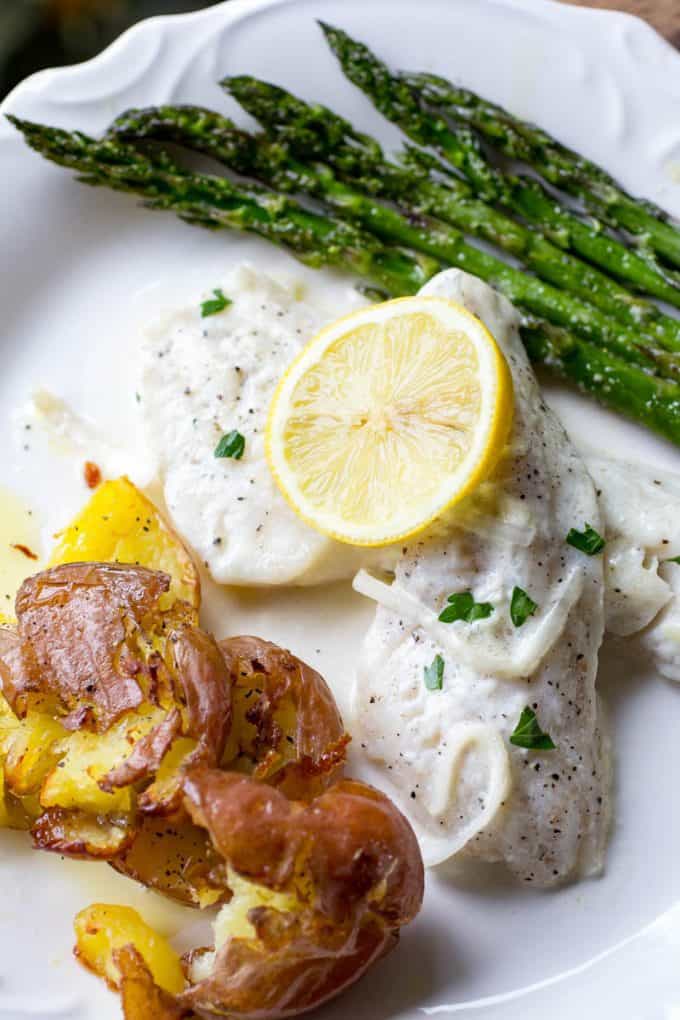 Traeger Walleye with Lemon Cream Sauce