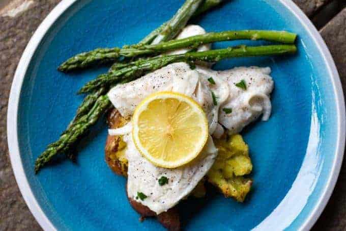 Traeger Grilled Walleye with Lemon Cream Sauce