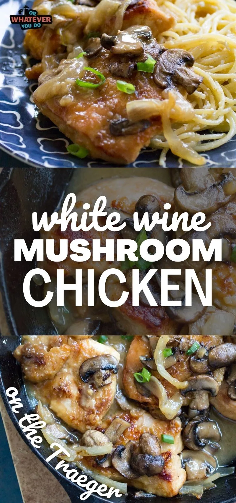 Traeger White Wine Mushroom Chicken