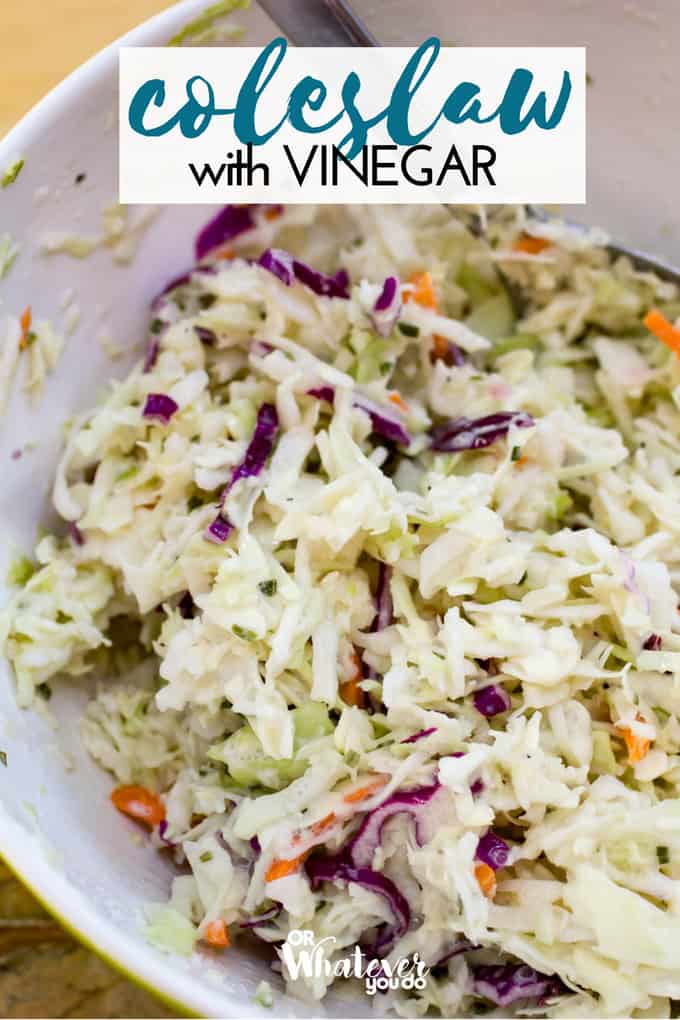 Coleslaw Recipe with Vinegar Easy side dish recipe for barbecue