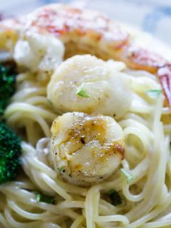 Traeger Seafood Alfredo