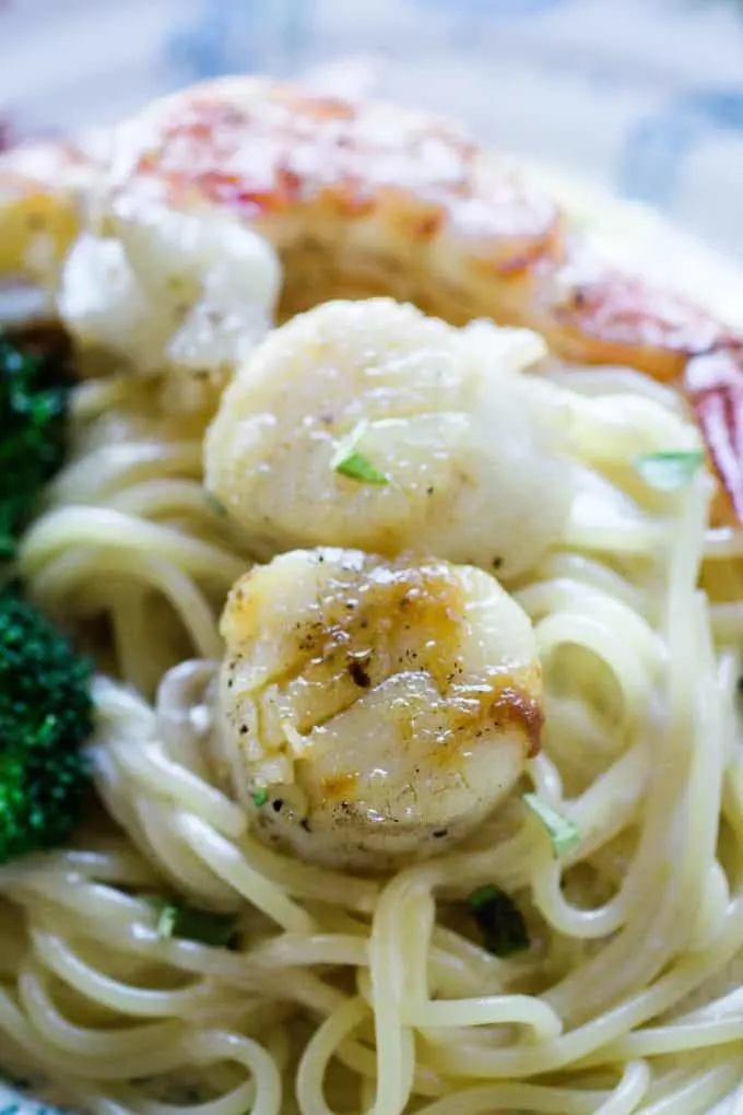 Traeger Seafood Alfredo