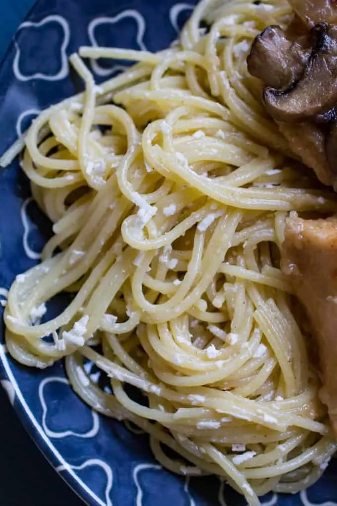 Browned Butter and Mizithra Pasta