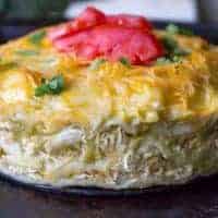 Instant Pot Green Chicken Enchilada Casserole