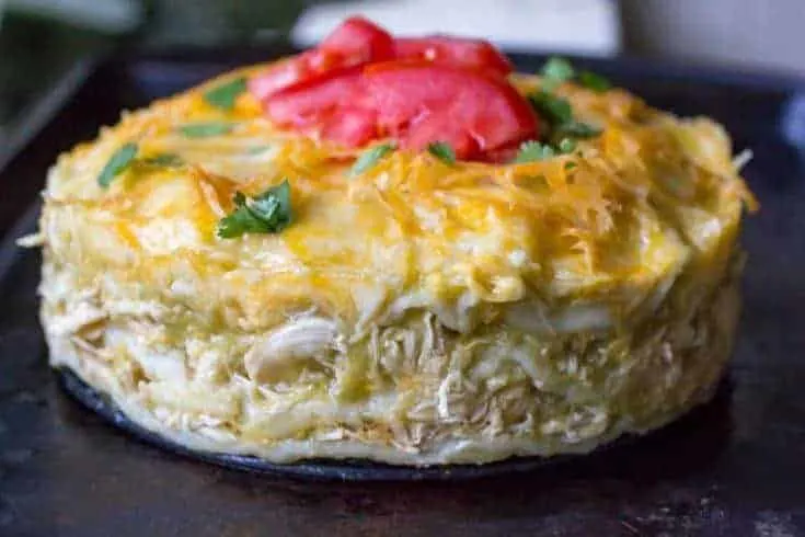 Instant Pot Green Chicken Enchilada Casserole