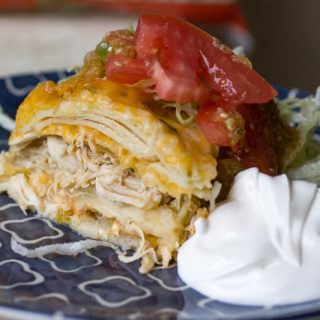 Instant Pot Green Chicken Enchilada Casserole