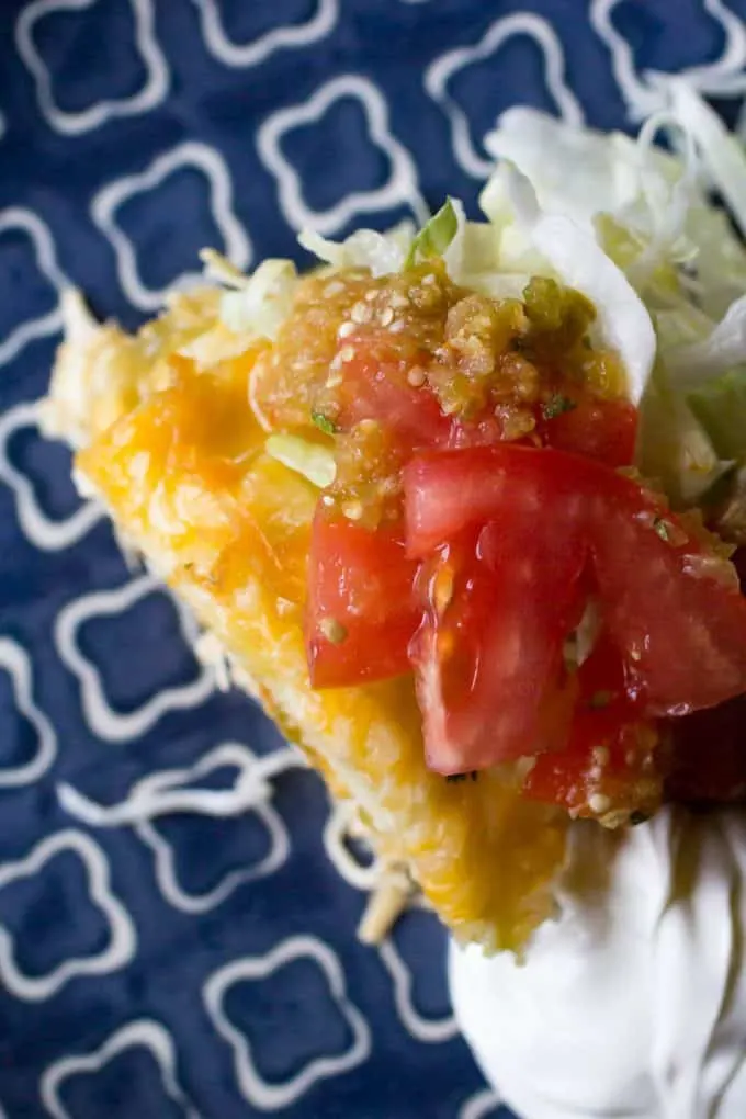 Instant Pot Green Chicken Enchilada Casserole