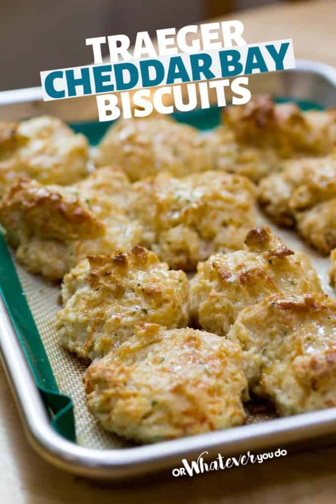 Traeger Grilled Cheddar Bay Biscuits Easy woodpellet side dish recipe