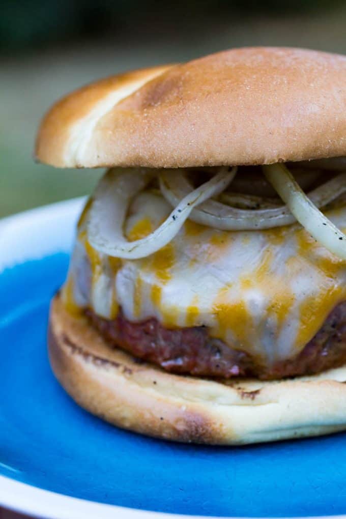 Traeger Grilled Stuffed Burger