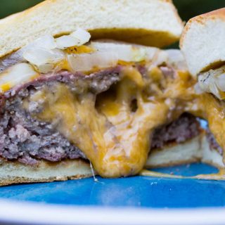 Traeger Grilled Stuffed Burger