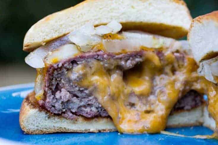 Traeger Grilled Stuffed Burger