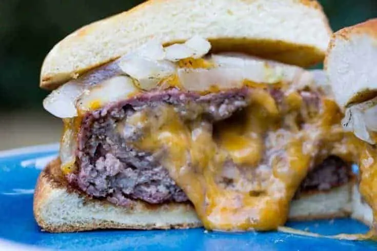 Traeger Grilled Stuffed Burger