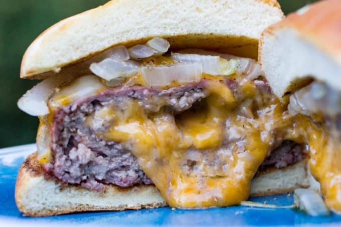 Traeger Grilled Stuffed Burger