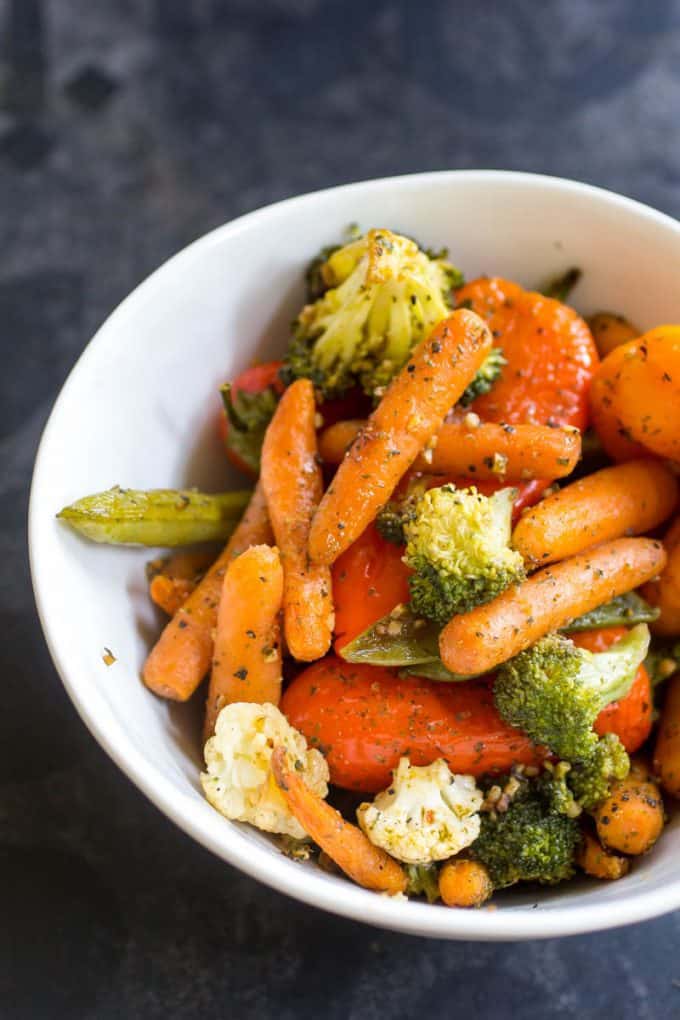 roasted veggies on traeger