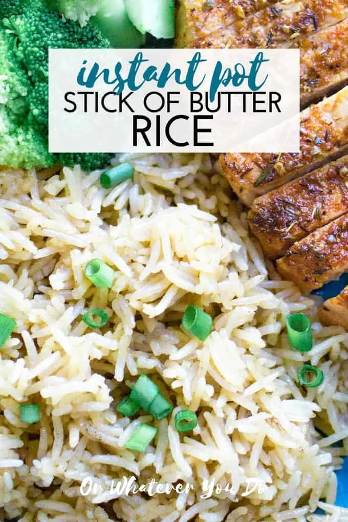 Instant Pot Stick of Butter Rice is a delicious and easy side dish that is full of flavor!