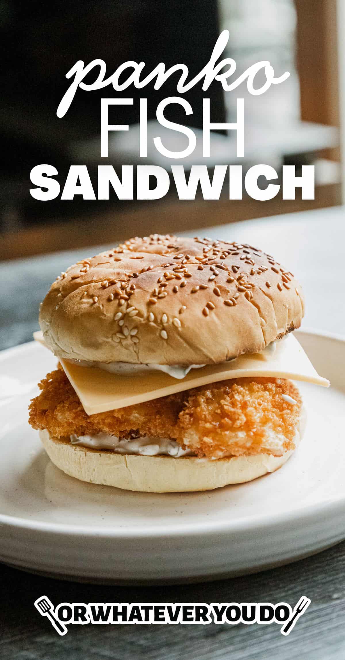 Delicious crispy panko breaded fish sandwich with fresh toppings and soft bun. Perfect for a quick,.