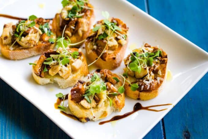 Chicken and Chanterelle Crostini