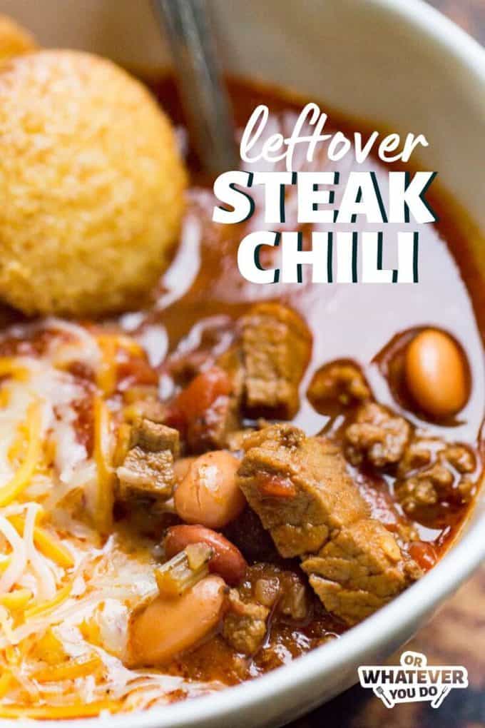 Easy Steak Chili Leftover Prime Rib, leftover steak, roast beef recipe
