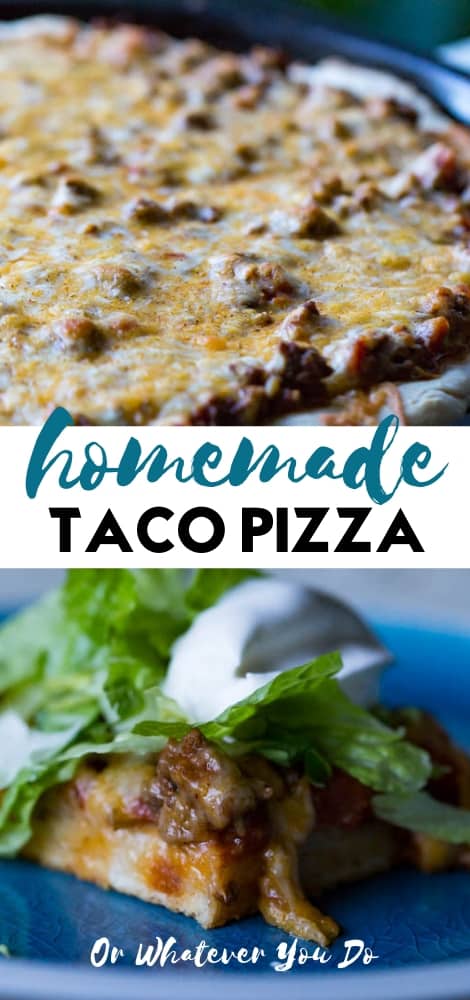 Taco Pizza - Homemade pizza recipe