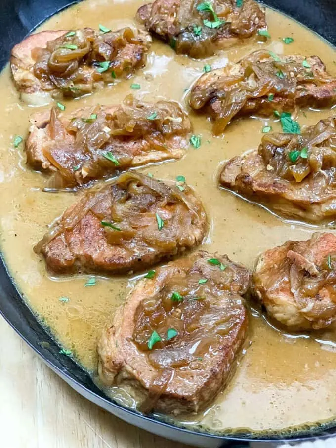 Instant Pot Dijon Cream Pork Chops