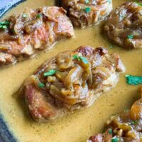 Instant Pot Pork Chops with Dijon Cream Sauce