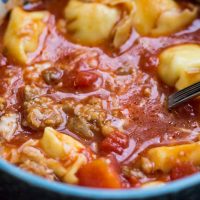 Tortellini Soup with Italian Sausage