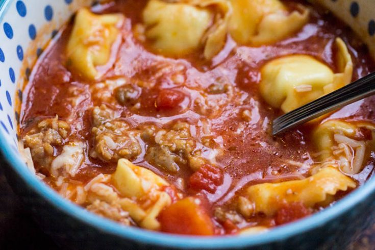 Tortellini Soup with Italian Sausage